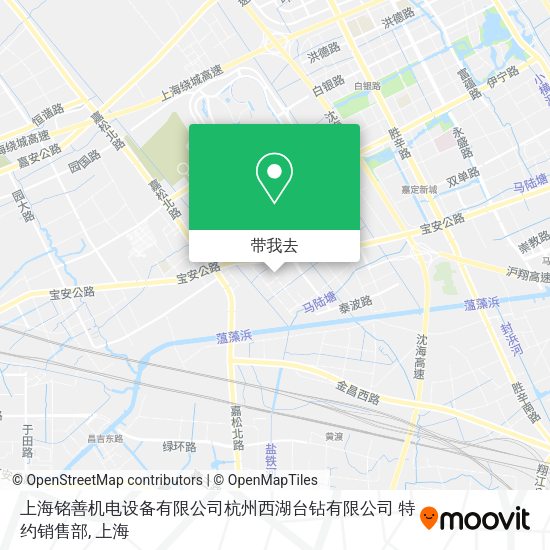 上海铭善机电设备有限公司杭州西湖台钻有限公司 特约销售部地图