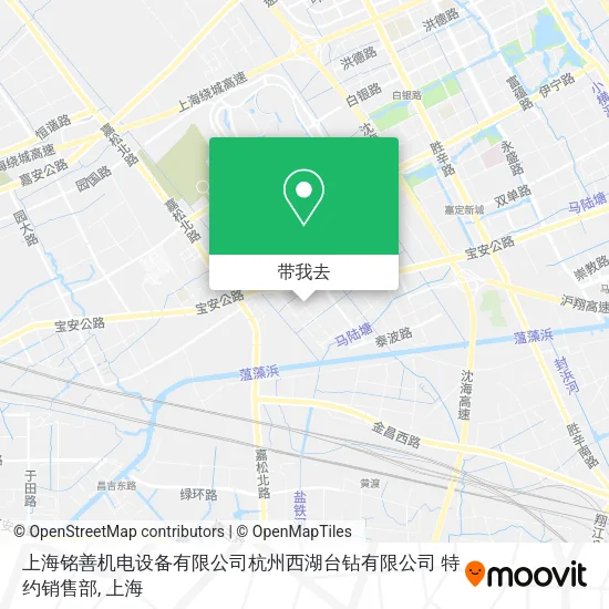 上海铭善机电设备有限公司杭州西湖台钻有限公司 特约销售部地图