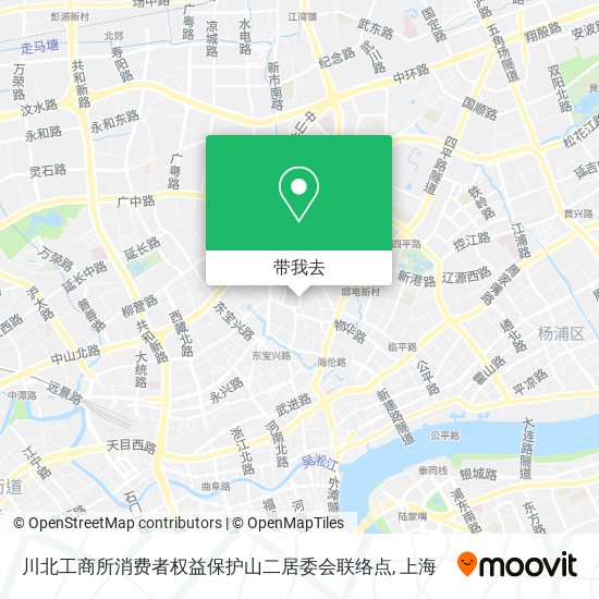 川北工商所消费者权益保护山二居委会联络点地图