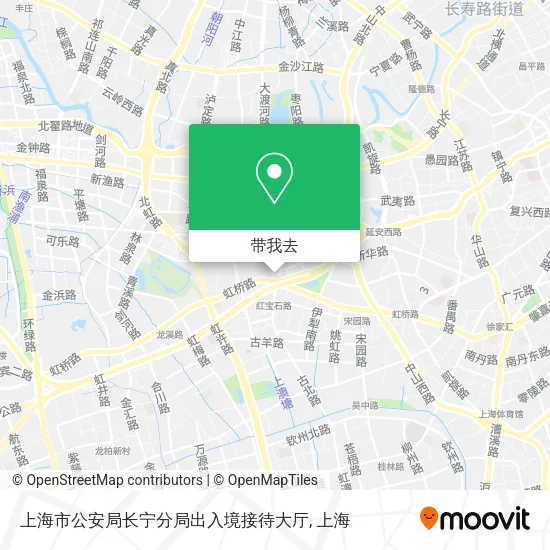 上海市公安局长宁分局出入境接待大厅地图