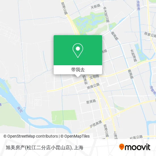 旭美房产(松江二分店小昆山店)地图
