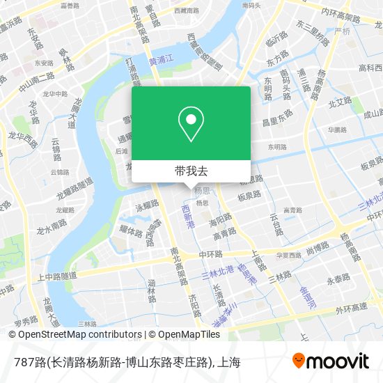 787路(长清路杨新路-博山东路枣庄路)地图
