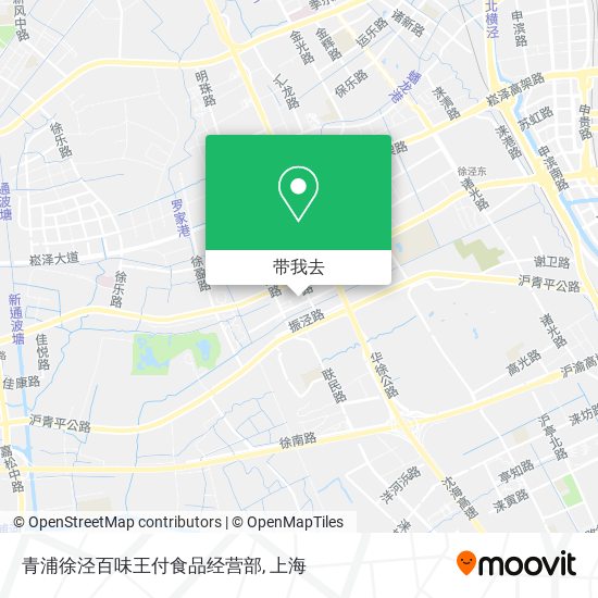 青浦徐泾百味王付食品经营部地图