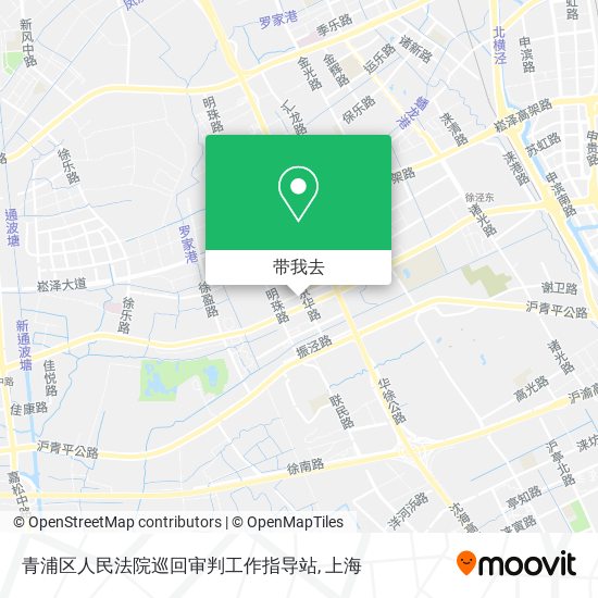 青浦区人民法院巡回审判工作指导站地图