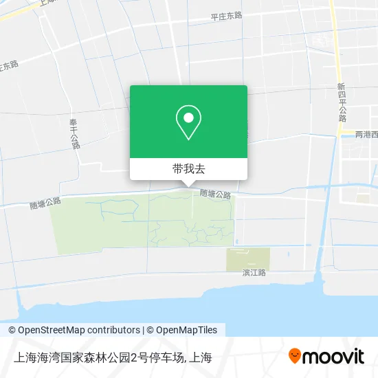 上海海湾国家森林公园2号停车场地图