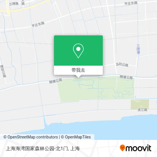 上海海湾国家森林公园-北1门地图