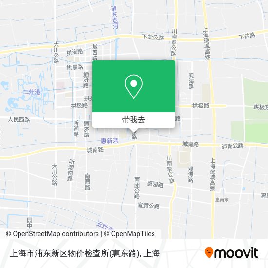 上海市浦东新区物价检查所(惠东路)地图
