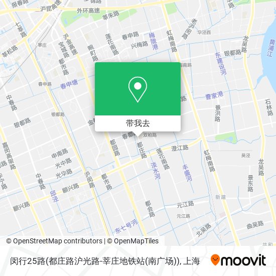 闵行25路(都庄路沪光路-莘庄地铁站(南广场))地图