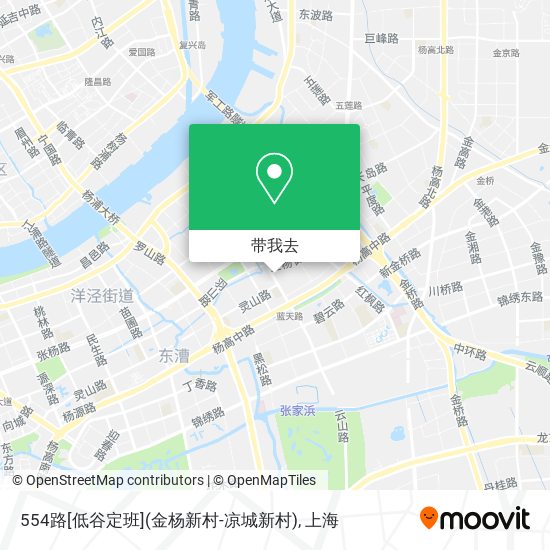 554路[低谷定班](金杨新村-凉城新村)地图