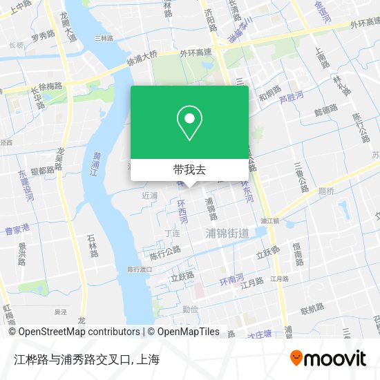 江桦路与浦秀路交叉口地图