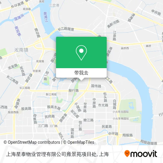 上海星泰物业管理有限公司雍景苑项目处地图