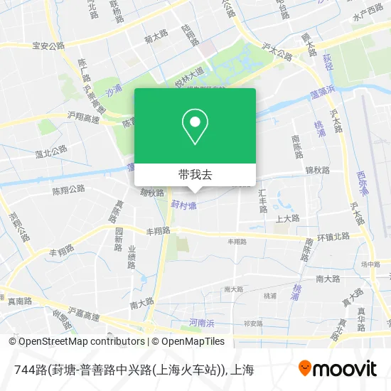744路(葑塘-普善路中兴路(上海火车站))地图