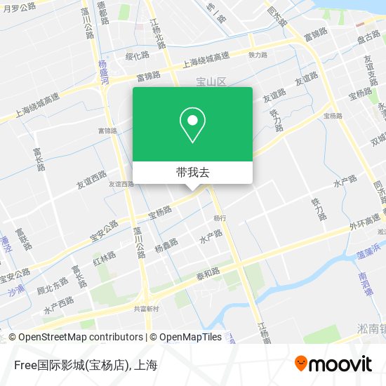 Free国际影城(宝杨店)地图