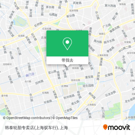 韩泰轮胎专卖店(上海驭车行)地图