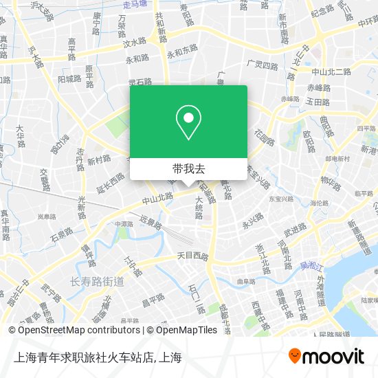 上海青年求职旅社火车站店地图