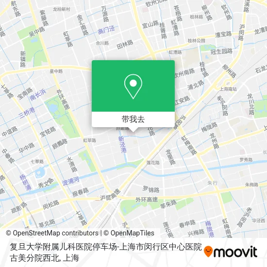 复旦大学附属儿科医院停车场-上海市闵行区中心医院古美分院西北地图