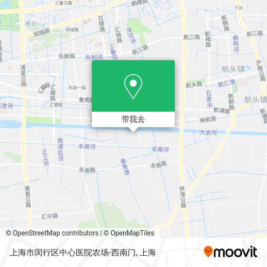 上海市闵行区中心医院农场-西南门地图