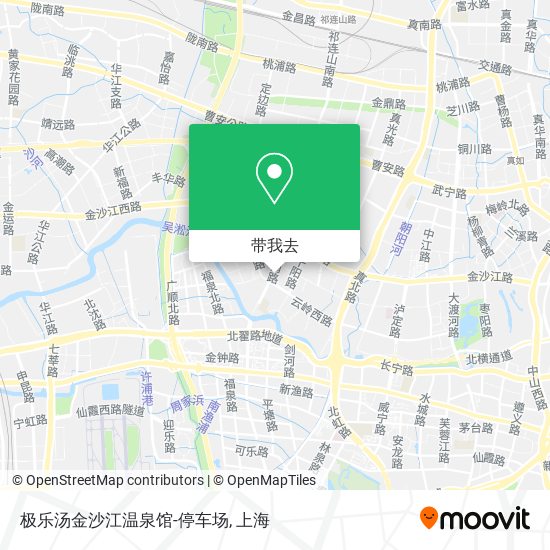 极乐汤金沙江温泉馆-停车场地图