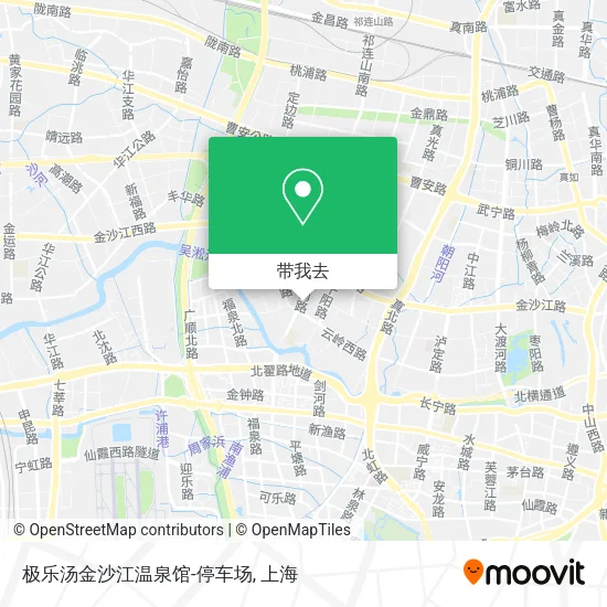 极乐汤金沙江温泉馆-停车场地图