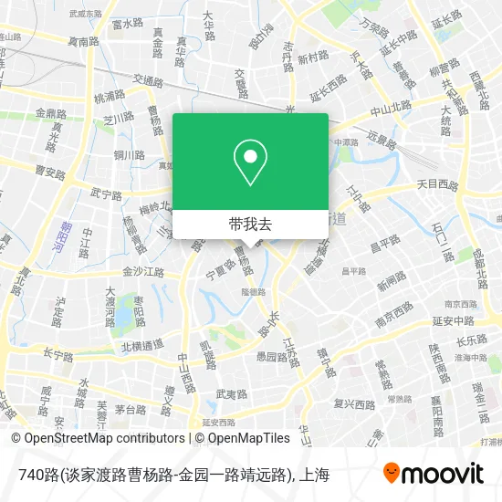 740路(谈家渡路曹杨路-金园一路靖远路)地图