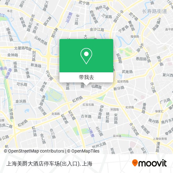 上海美爵大酒店停车场(出入口)地图