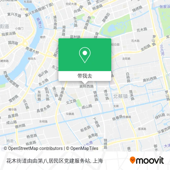 花木街道由由第八居民区党建服务站地图