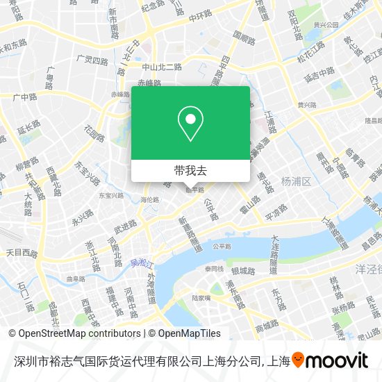 深圳市裕志气国际货运代理有限公司上海分公司地图