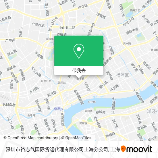 深圳市裕志气国际货运代理有限公司上海分公司地图