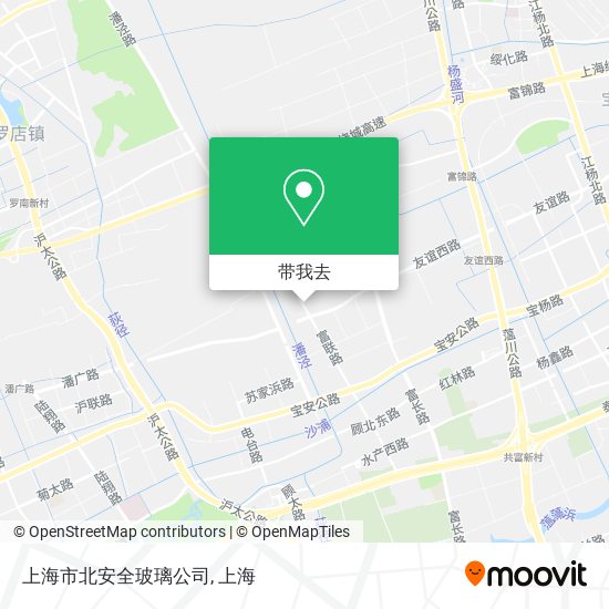 上海市北安全玻璃公司地图