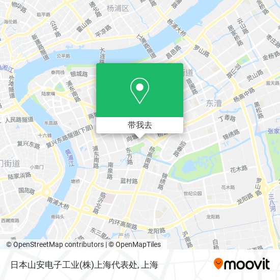 日本山安电子工业(株)上海代表处地图