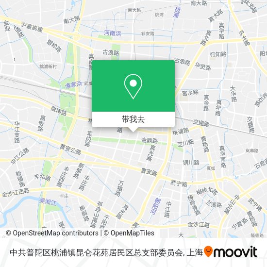 中共普陀区桃浦镇昆仑花苑居民区总支部委员会地图