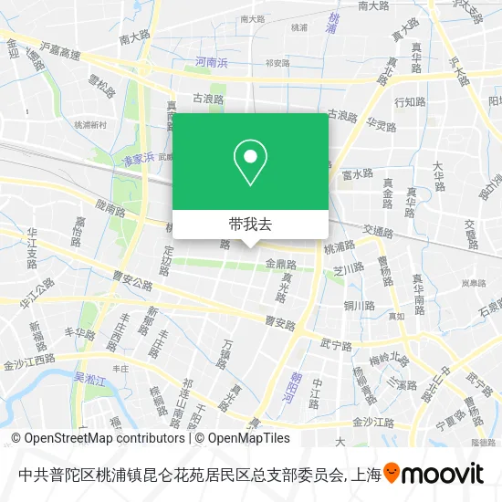 中共普陀区桃浦镇昆仑花苑居民区总支部委员会地图