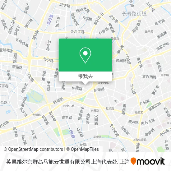 英属维尔京群岛马施云世通有限公司上海代表处地图