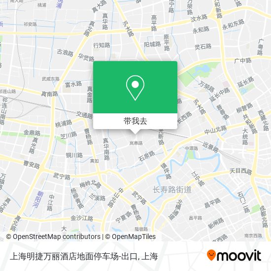 上海明捷万丽酒店地面停车场-出口地图