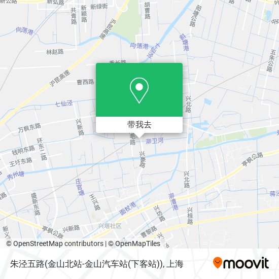 朱泾五路(金山北站-金山汽车站(下客站))地图
