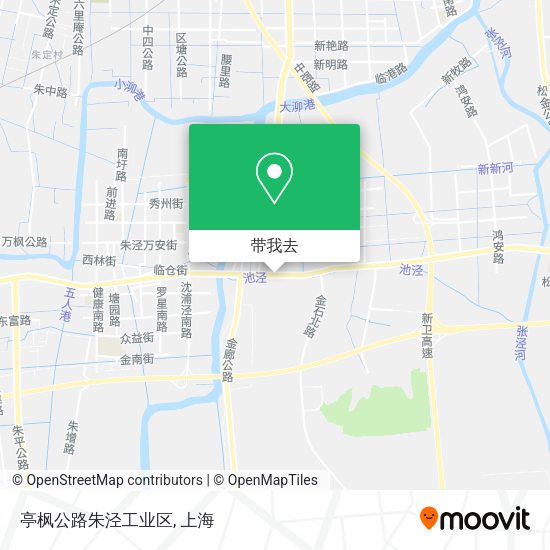 亭枫公路朱泾工业区地图
