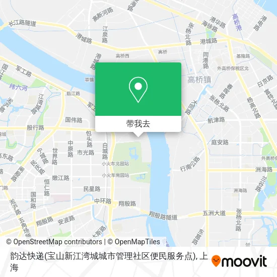 韵达快递(宝山新江湾城城市管理社区便民服务点)地图