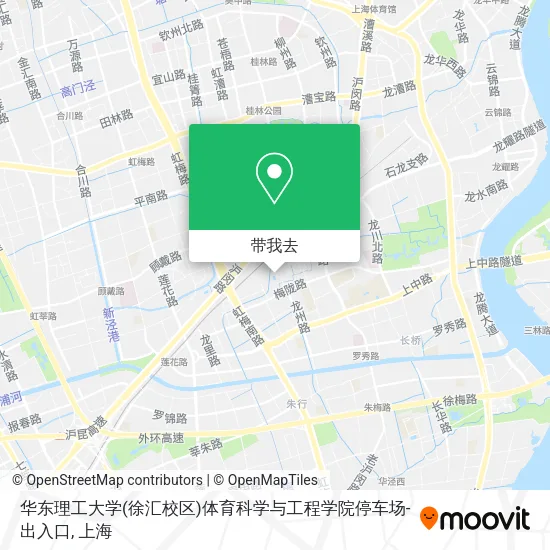 华东理工大学(徐汇校区)体育科学与工程学院停车场-出入口地图