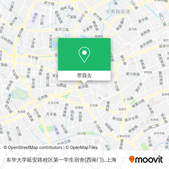 东华大学延安路校区第一学生宿舍(西南门)地图