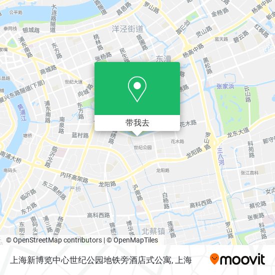 上海新博览中心世纪公园地铁旁酒店式公寓地图