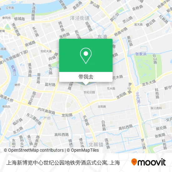 上海新博览中心世纪公园地铁旁酒店式公寓地图