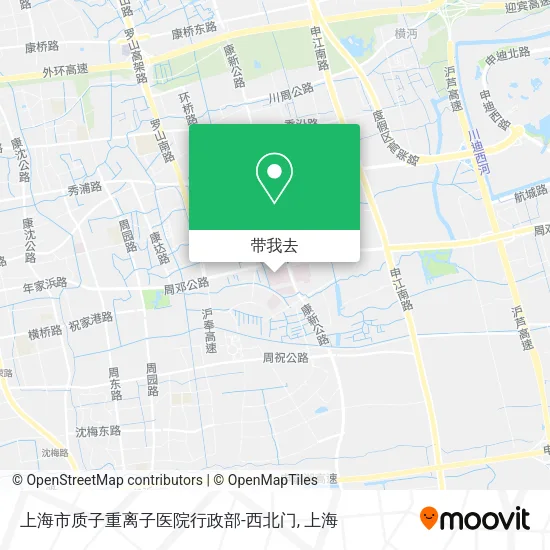 上海市质子重离子医院行政部-西北门地图