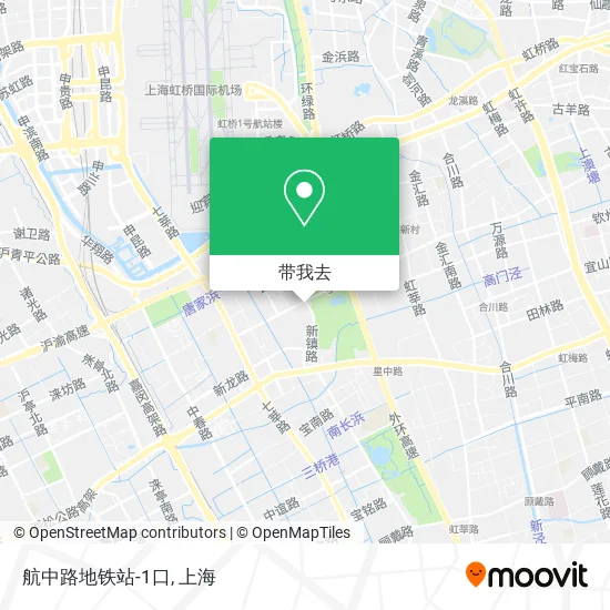 航中路地铁站-1口地图