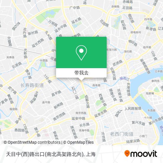 天目中(西)路出口(南北高架路北向)地图