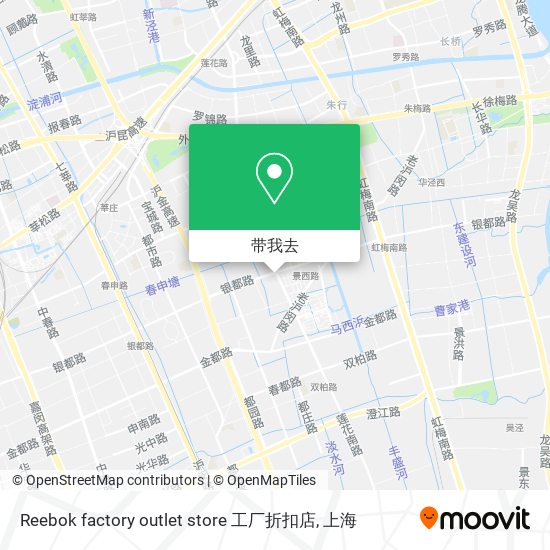 Reebok factory outlet store 工厂折扣店地图