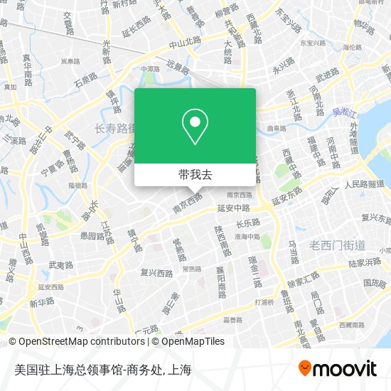 美国驻上海总领事馆-商务处地图