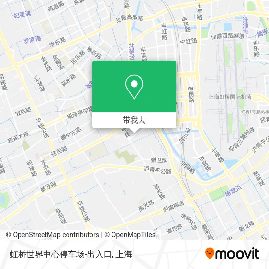 虹桥世界中心停车场-出入口地图