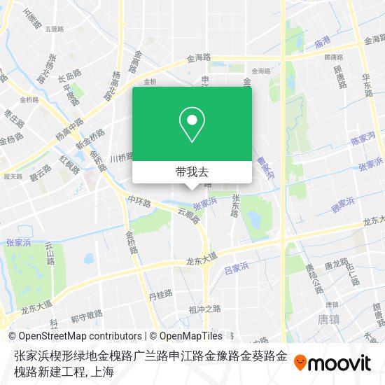 张家浜楔形绿地金槐路广兰路申江路金豫路金葵路金槐路新建工程地图