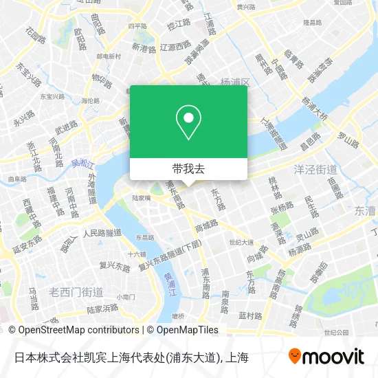 日本株式会社凯宾上海代表处(浦东大道)地图
