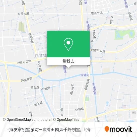 上海友家别墅派对—青浦田园风千坪别墅地图